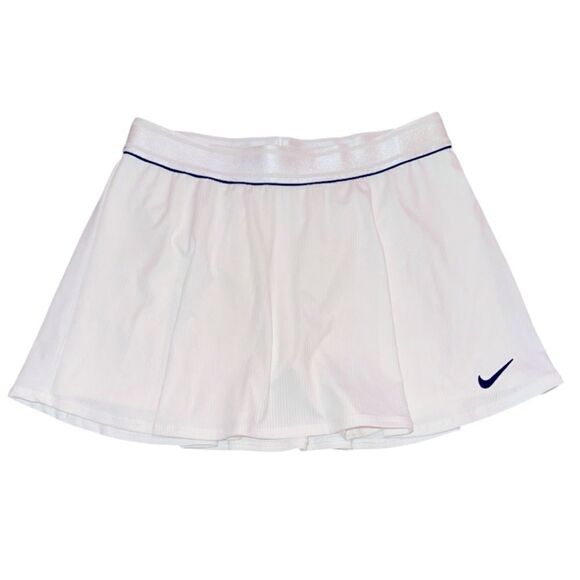 Nike Court Dry Tennis Skirt White/black Woman’s Size L - Picture 2 of 4